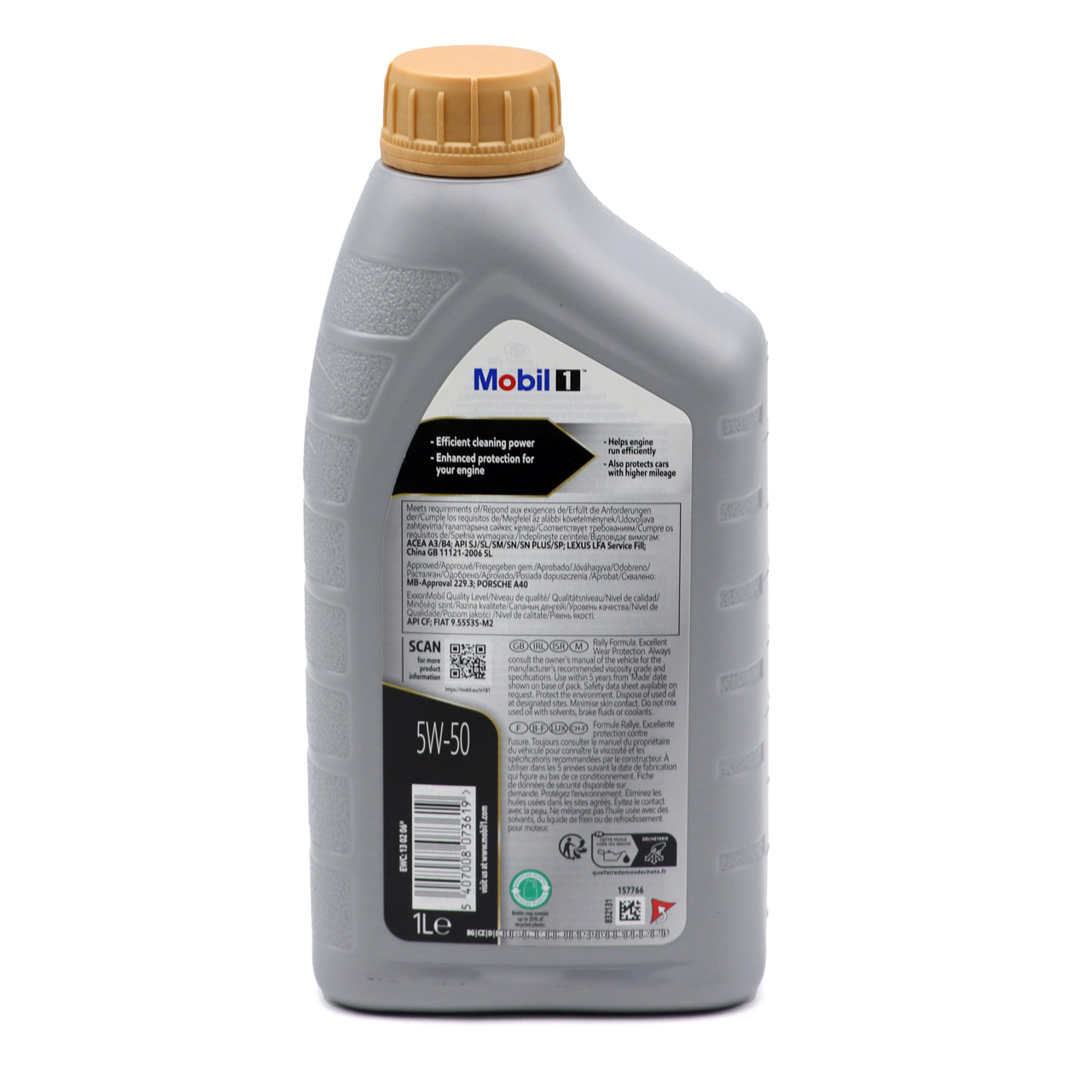 4L 4 Liter Mobil 1 FS X2 5W-50 RALLY FORMULA Motoröl Öl PORSCHE A40 MB 229.3