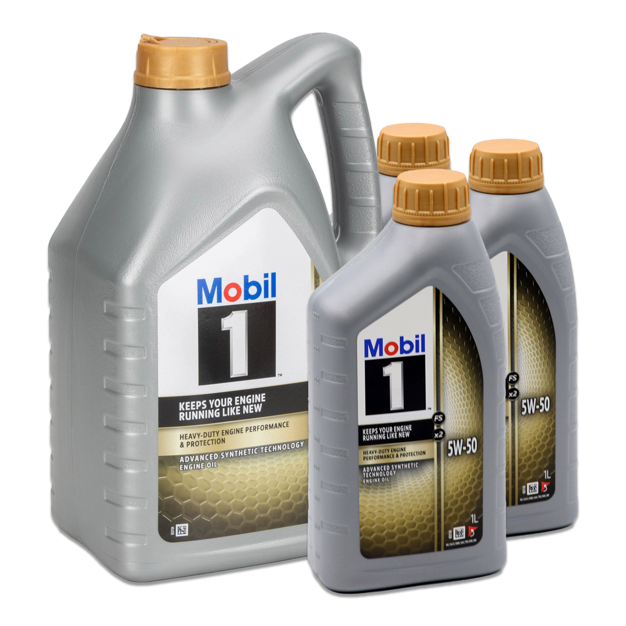 8L 8 Liter Mobil 1 FS X2 5W-50 RALLY FORMULA Motoröl Öl PORSCHE A40 MB 229.3