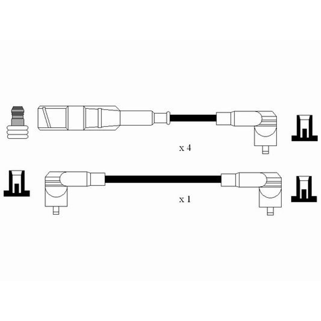 NGK 0958 RC-VW227 Zündkabelsatz Zündleitungssatz