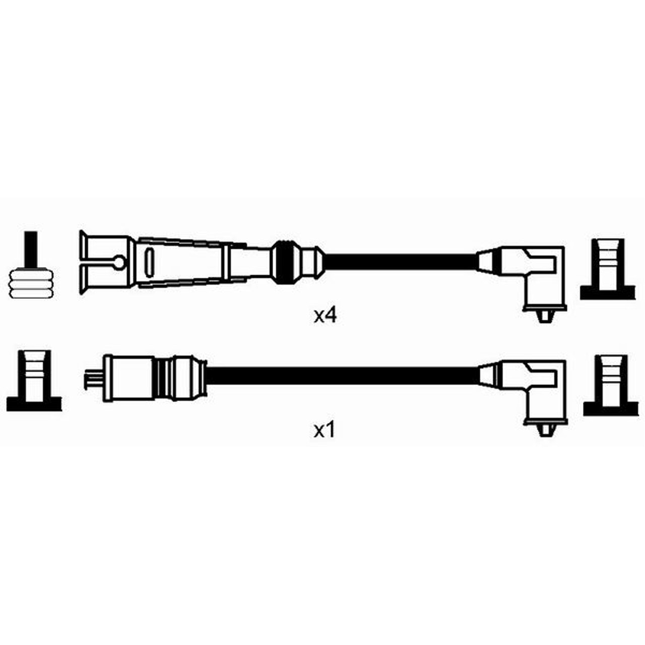 NGK 2576 RC-VW1104 Zündkabelsatz Zündleitungssatz