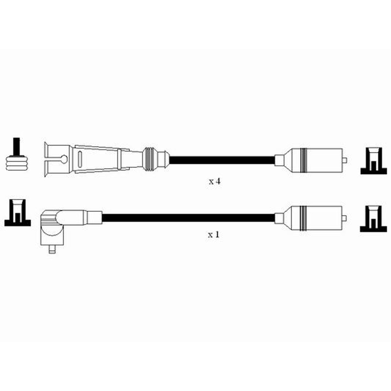 NGK 7363 RC-VW246 Zündkabelsatz Zündleitungssatz