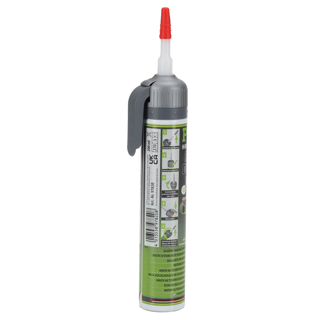 PETEC 97820 Silikondichtung MATIC HT ROT dauerelastische Dichtmasse 200ml