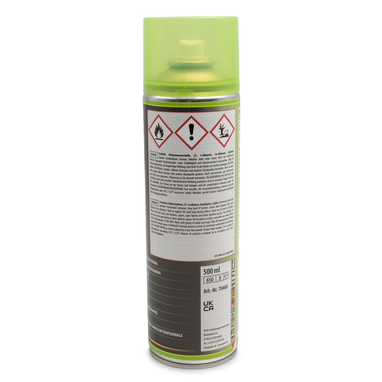 PETEC 70460 Keilriemenspray Riemen Spray Riemenschlupf Anti-Quietsch silikonfrei 500ml