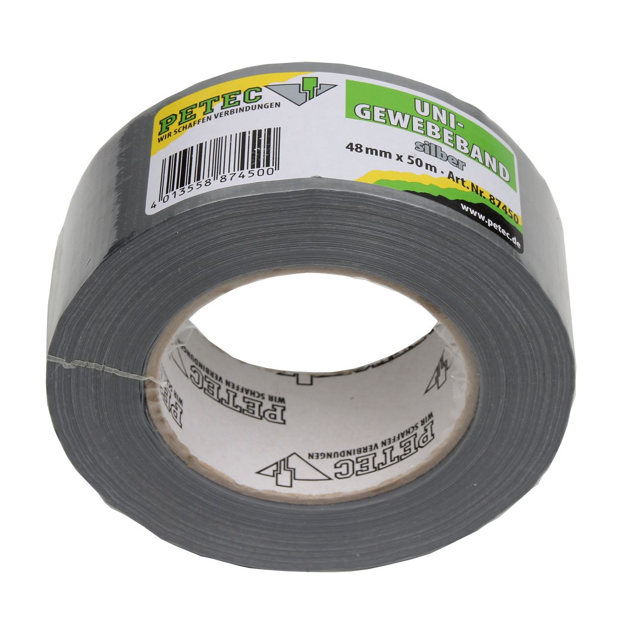 PETEC Uni-Gewebeband Klebeband silber 48mm x 50m 87450