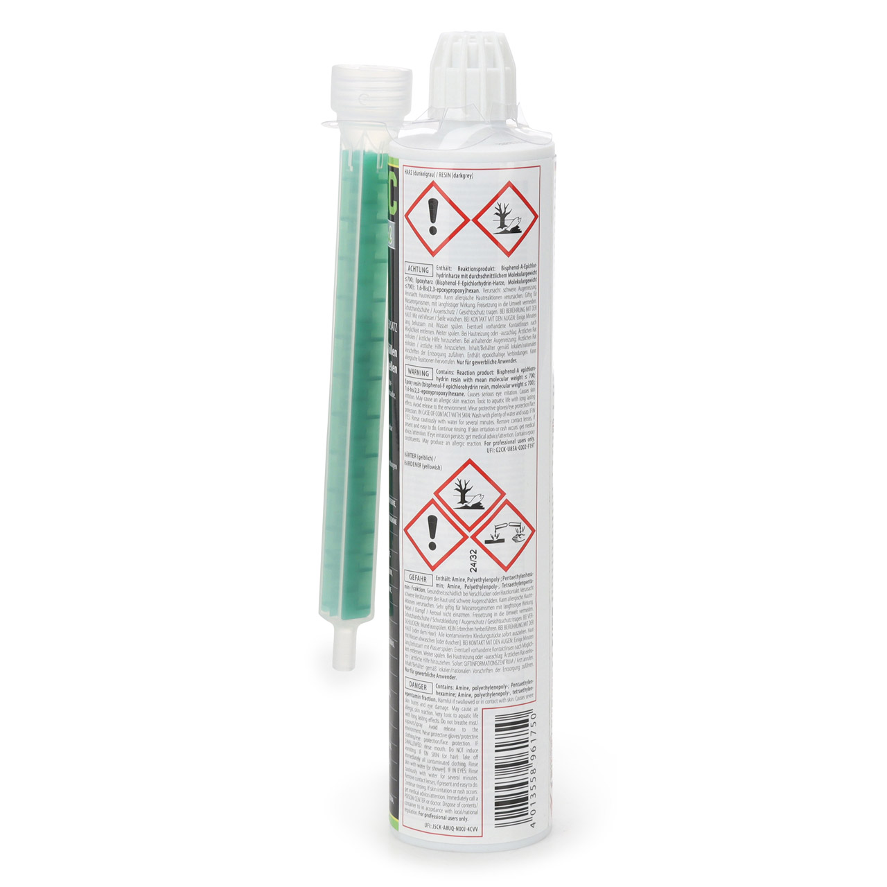 PETEC 96175 Epoxy-Klebstoff Metallspachtel Karosserieausgleichsmasse Karo-Zinn 265ml