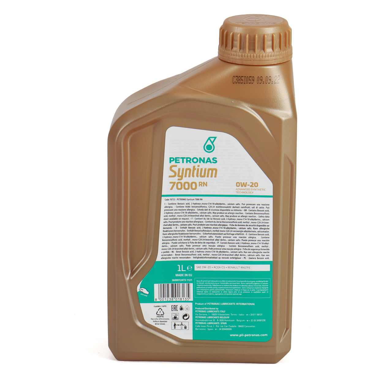 1L 1 Liter PETRONAS Syntium 7000 RN 0W-20 Motoröl Öl ACEA C5 Renault RN17FE