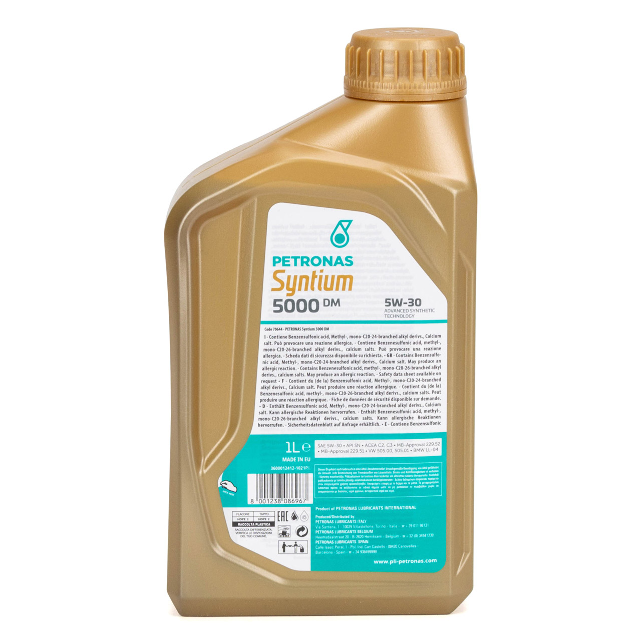 1L 1 Liter PETRONAS Syntium 5000 DM 5W-30 Motoröl Öl BMW LL-04 MB 229.51/52 VW 505.00/01