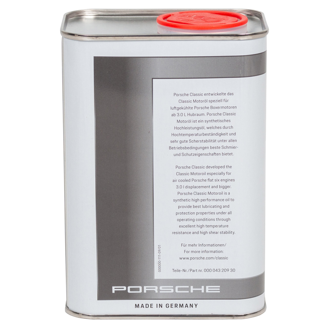 1 Liter ORIGINAL Porsche CLASSIC Motoröl Öl 10W-60 911 G ab 3,0 Liter 964 993