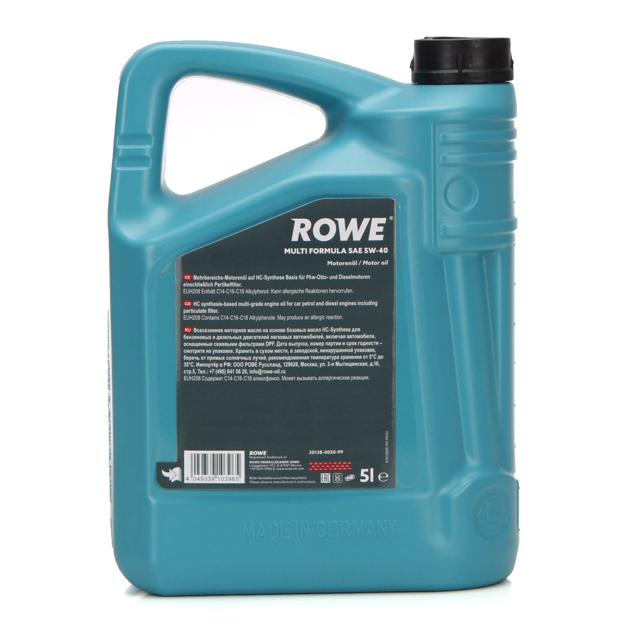 5L 5 Liter ROWE MULTI FORMULA 5W-40 5W40 Motoröl Öl MB 229.31/51 VW 505.00/505.01