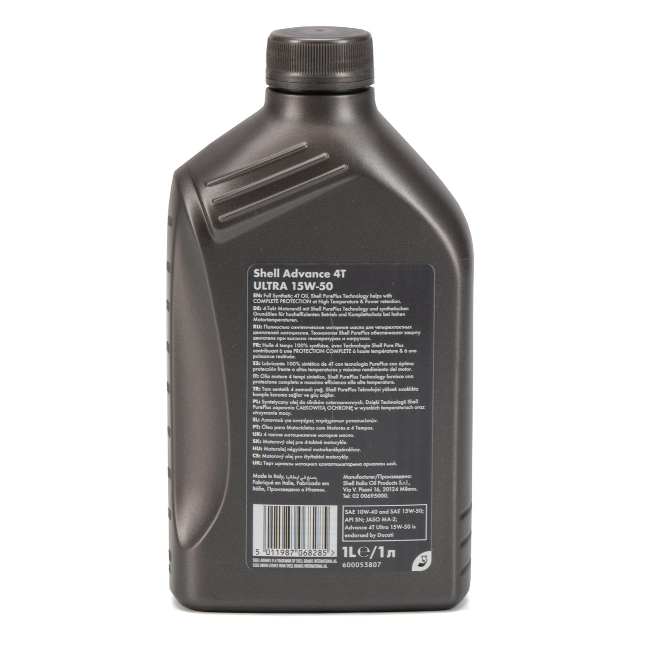 1L 1 Liter SHELL ADVANCE ULTRA 4T 4-TAKT 15W-50 Motoröl Öl API SN JASO MA-2