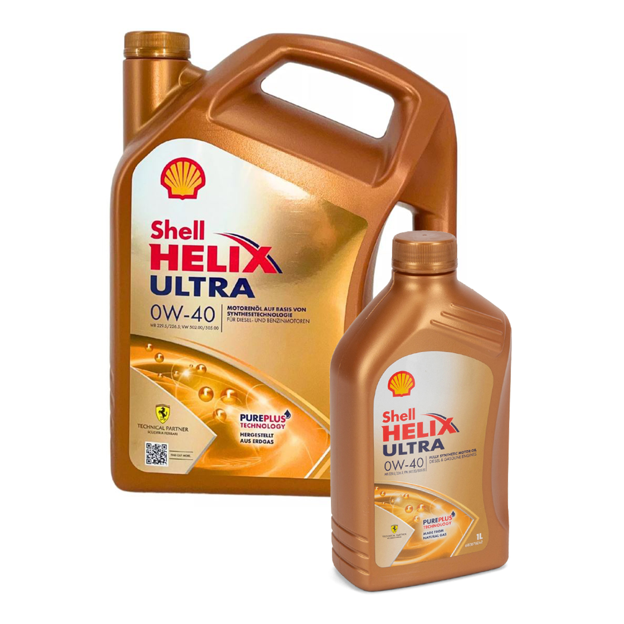 6L 6 Liter SHELL HELIX ULTRA 0W-40 Motoröl Öl MB 229.5/226.5 VW 502.00/505.00