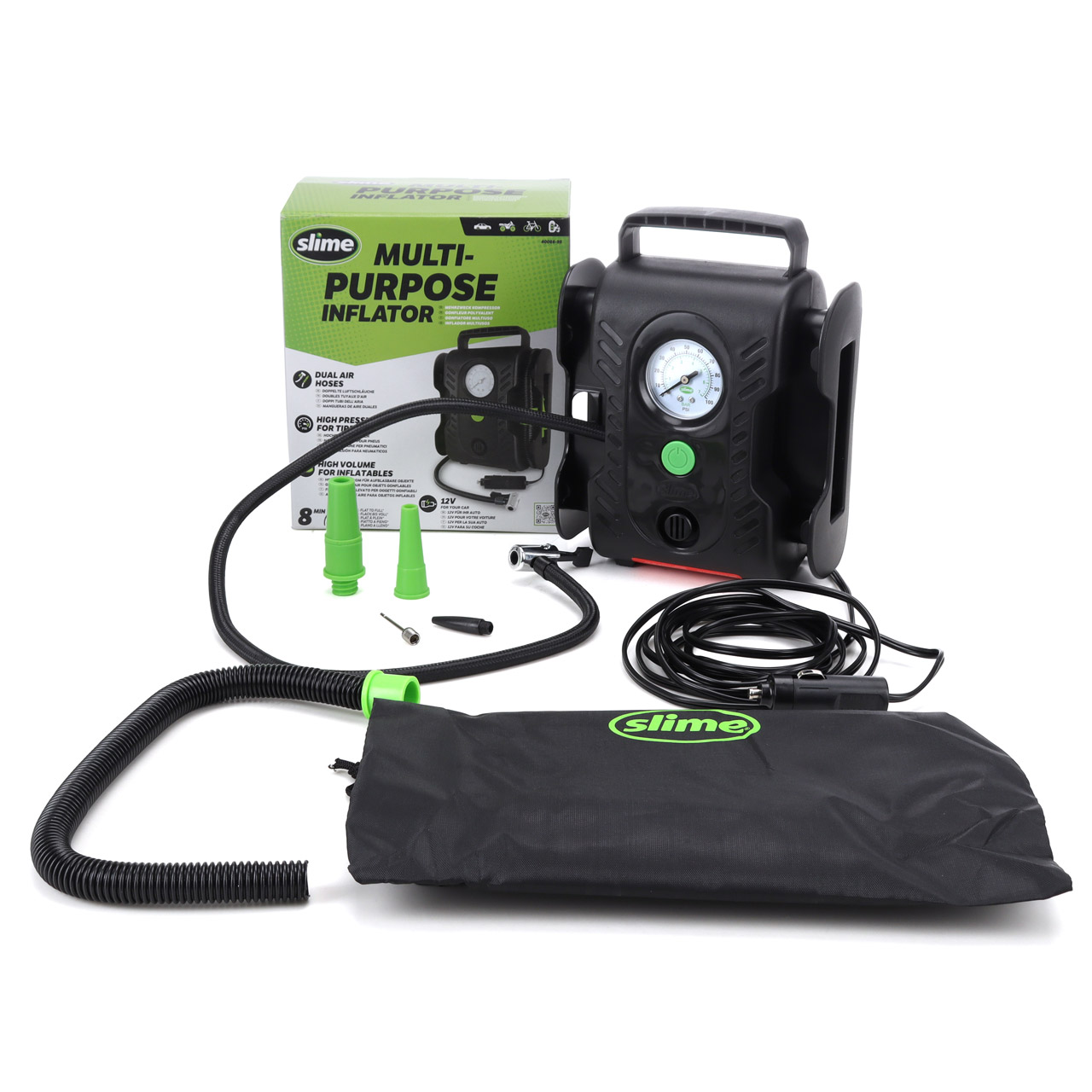 SLIME 40066-95 Multi-purpose Tyre Inflator Druckluftkompressor Kompressor 12V 7 Bar