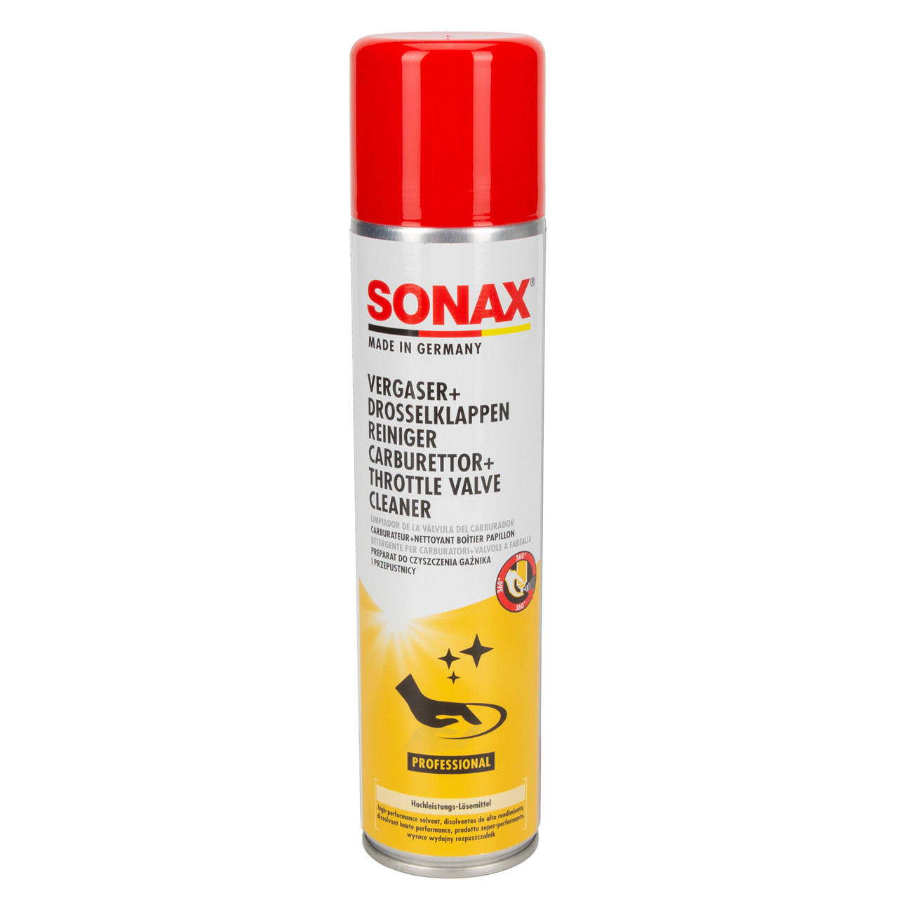 SONAX 04883000 Ventil Reiniger Drosselklappenreiniger + Vergaserreiniger 400ml