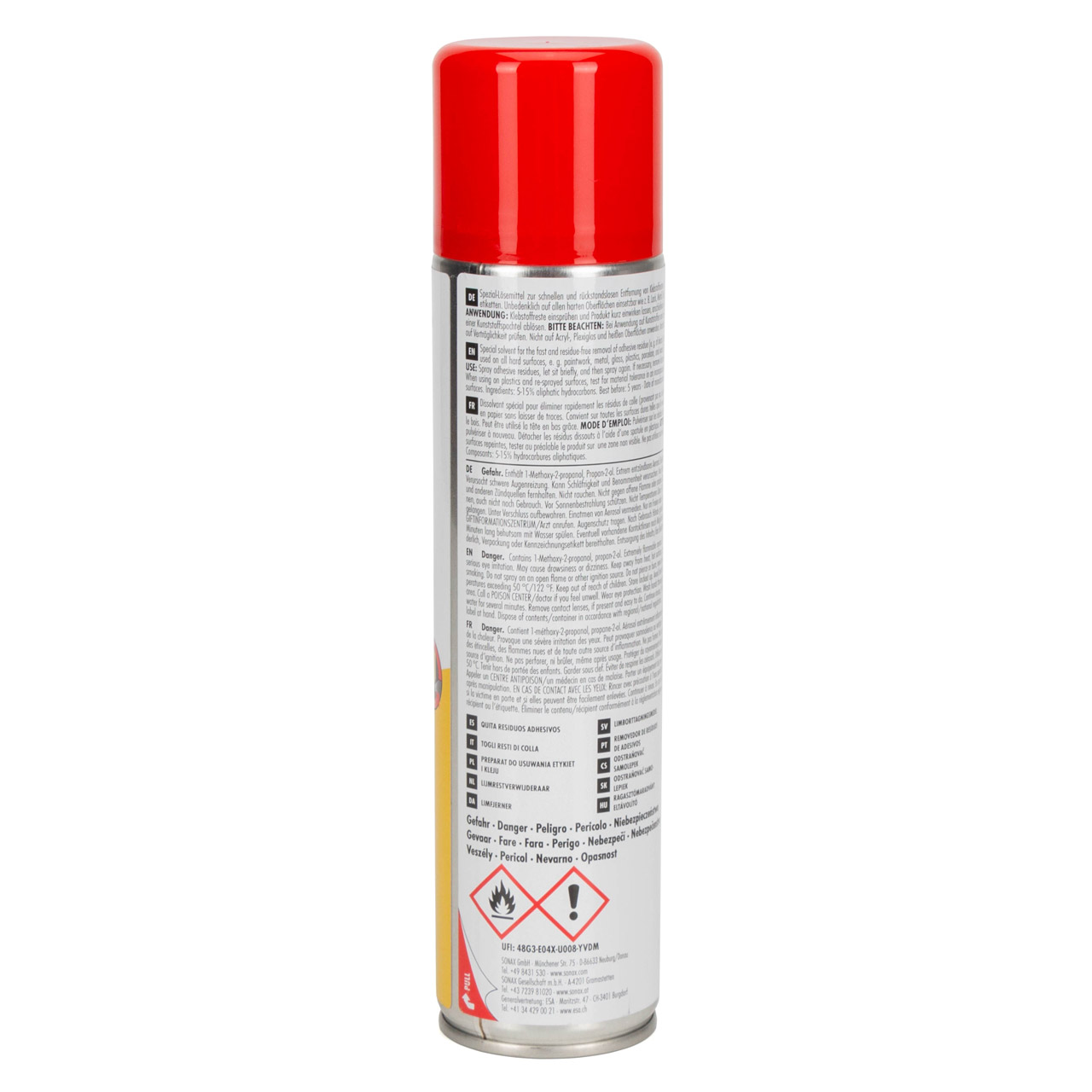 SONAX 04774000 Klebstoffentferner Klebstoffresteentferner Etikettenlöser Spray 400ml