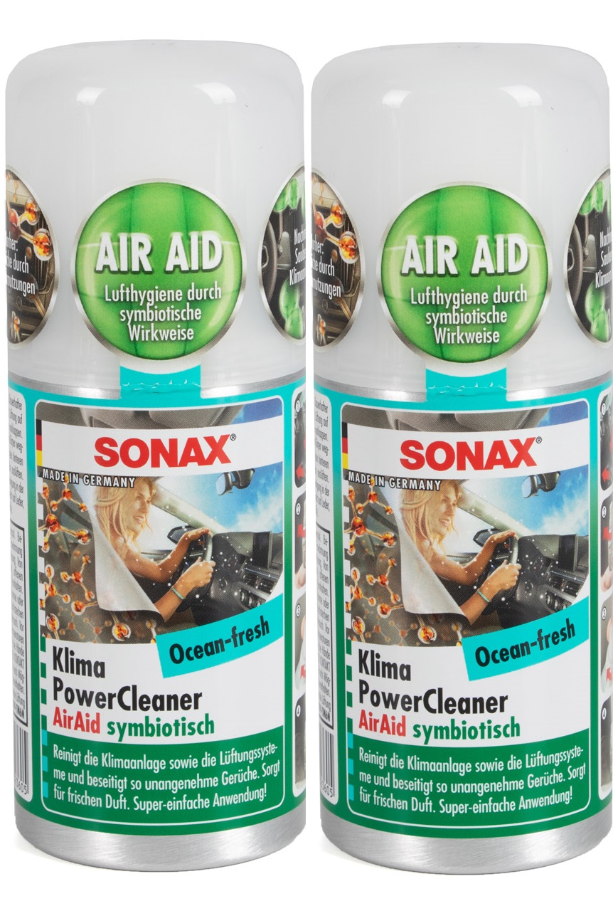 2x 100ml SONAX 03236000 PowerCleaner AirAid Klimareiniger Klimaanlagenreiniger OCEAN FRESH