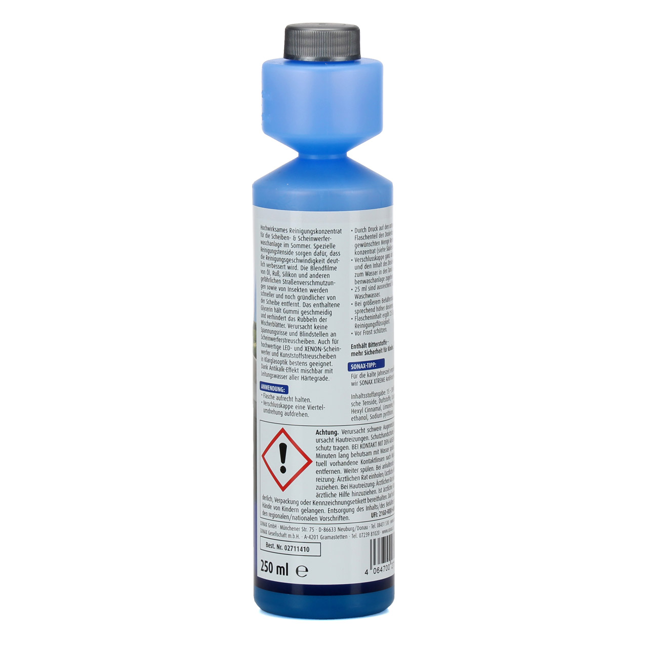 SONAX 271141 XTREME Scheiben Reiniger 1:100 NanoPro Scheiben Klar 250ml