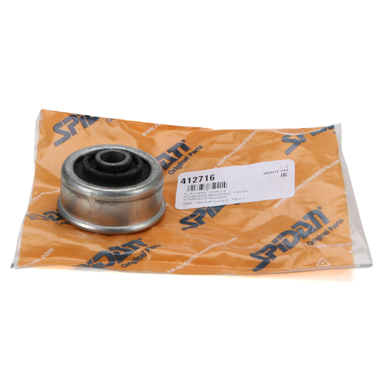 SPIDAN 412716 Stabilisatorlager OPEL Corsa B Combo Tigra 1.0-1.6i / 1.5-1.7D vorne 353562