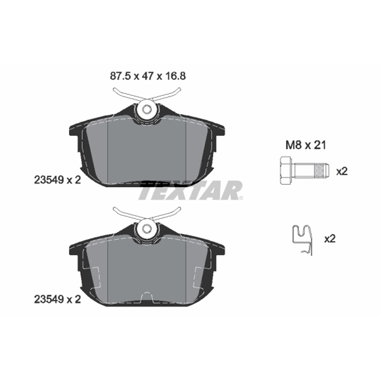 TEXTAR Bremsscheiben + Bremsbeläge MITSUBISHI Colt 6 / CZC SMART ForFour 454 hinten