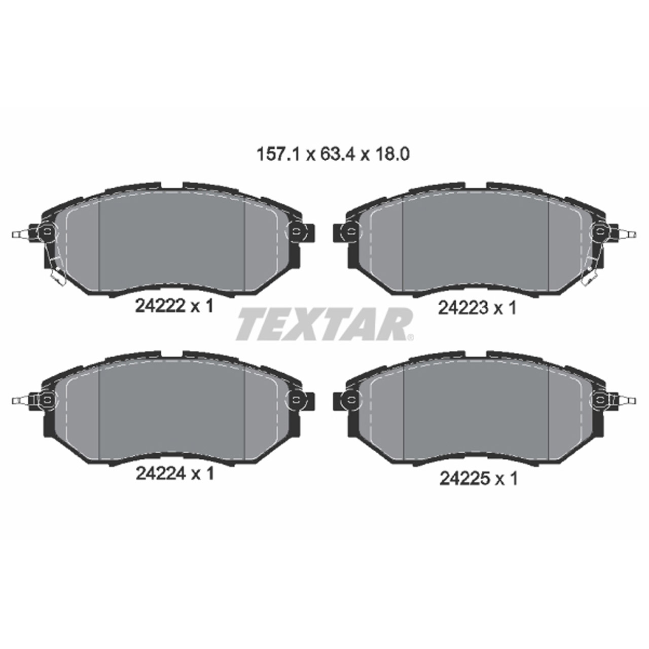 TEXTAR 2422201 Bremsbeläge SUBARU Forester SJ Impreza Legacy 4 5 Outback Tribeca vorne