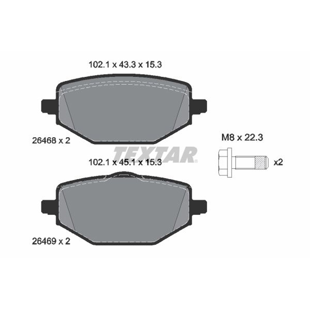 TEXTAR Bremsscheiben + Bremsbeläge RENAULT Captur E-Tech (HF_) bis 07.2021 hinten