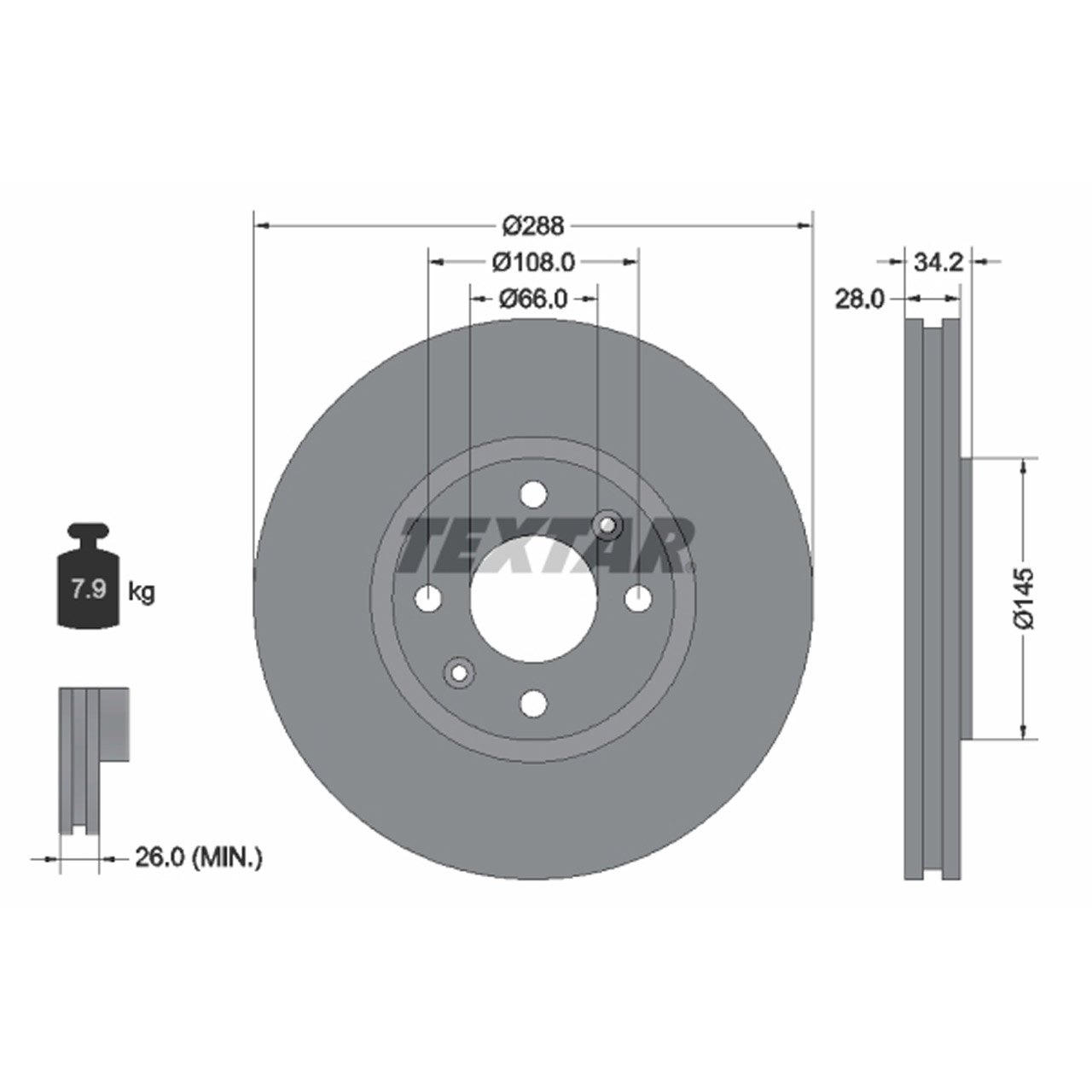 TEXTAR 92107800 Bremsscheiben Satz CITROEN C5 I II Xantia 3.0 V6 2.0/2.2 HDi vorne