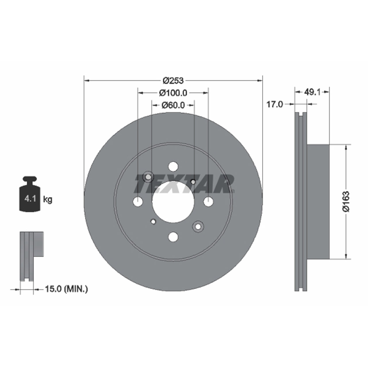 TEXTAR 92135303 Bremsscheiben Satz OPEL Agila A SUZUKI Ignis 1 2 Wagon R R+ vorne