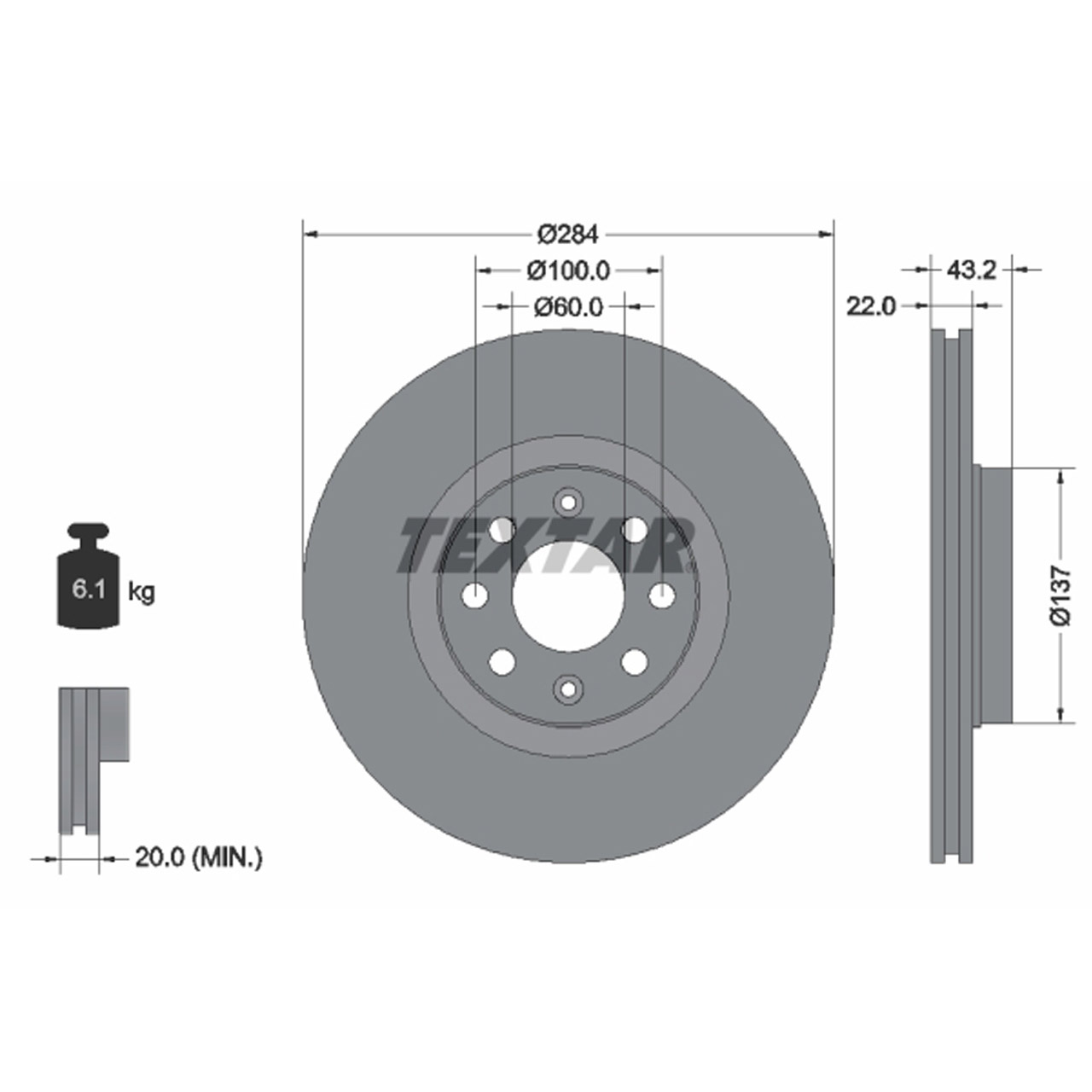 TEXTAR Bremsen Set Bremsscheiben + Bremsbeläge OPEL Adam Corsa E 15 Zoll vorne