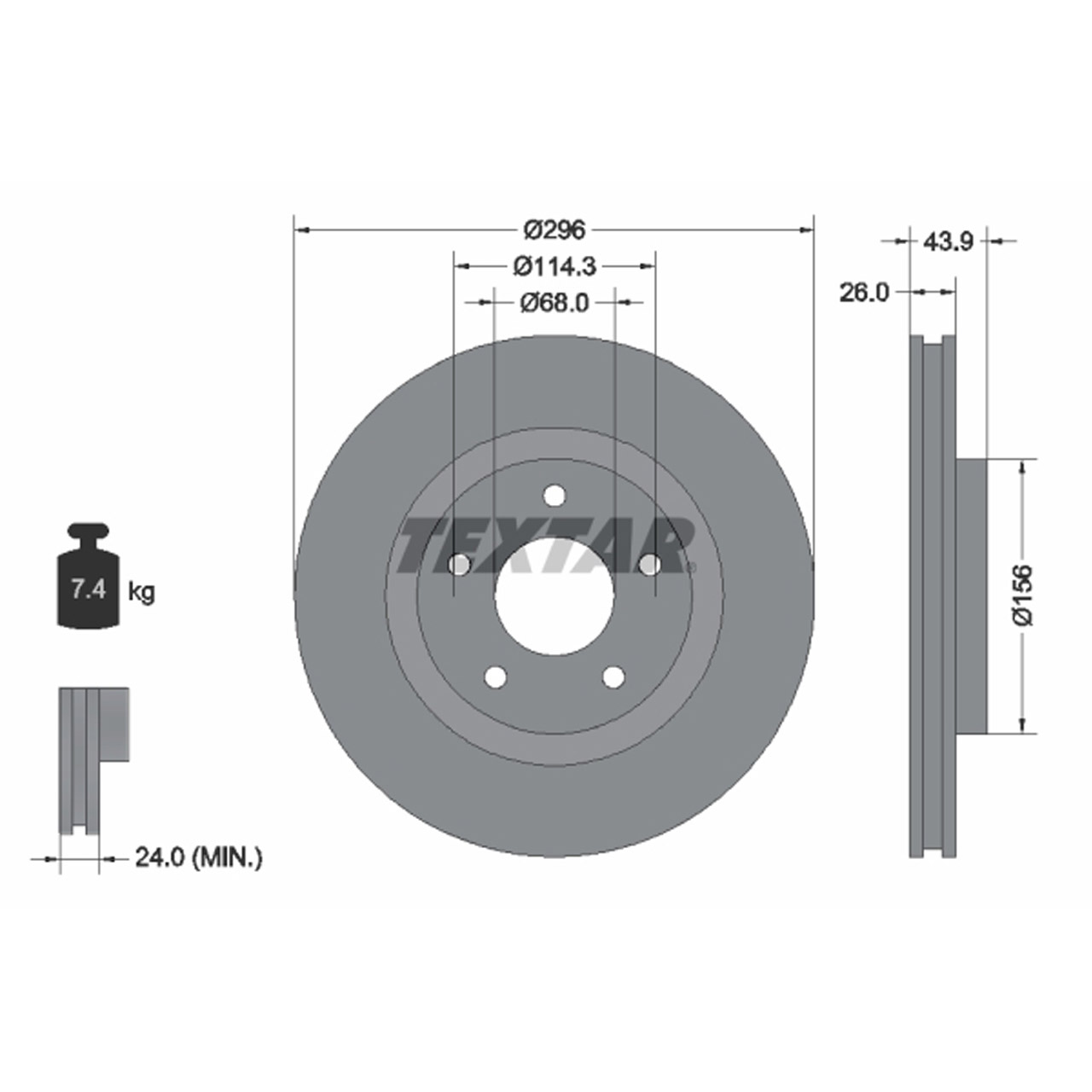 TEXTAR 92167405 Bremsscheiben Satz NISSAN Juke F15 Nismo Qashqai 1 J10 X-Trail 2 T31 vorne