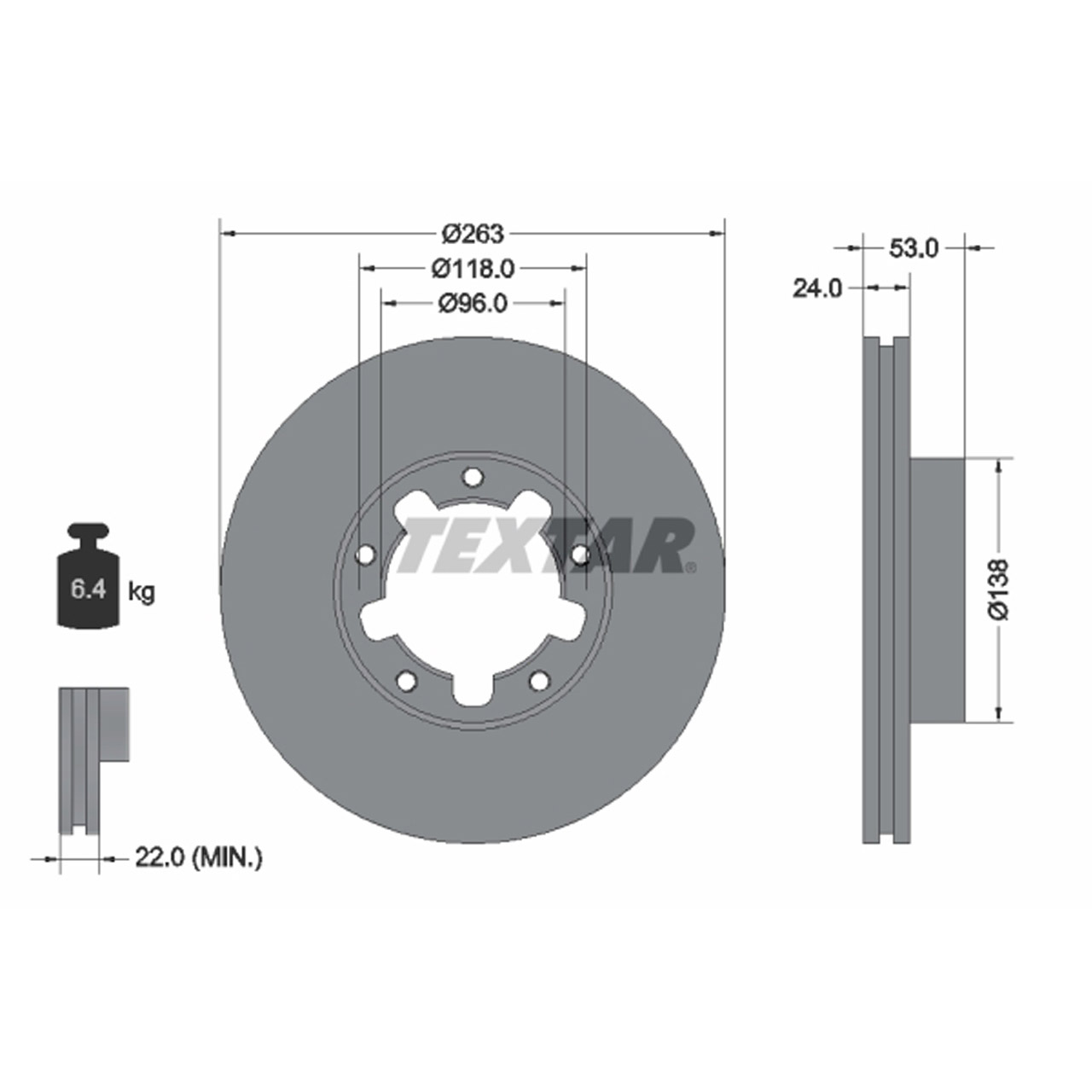 TEXTAR 92174603 Bremsscheiben Satz NISSAN Cabstar E (TL_, VL_) mit Starrachse vorne