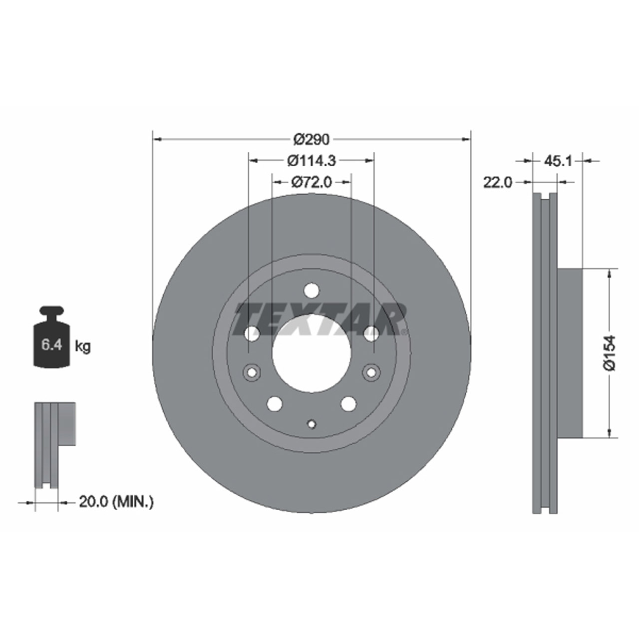 TEXTAR 92175603 Bremsscheiben Satz MAZDA MX-5 III (NC) 1.8 2.0 126/160 PS vorne