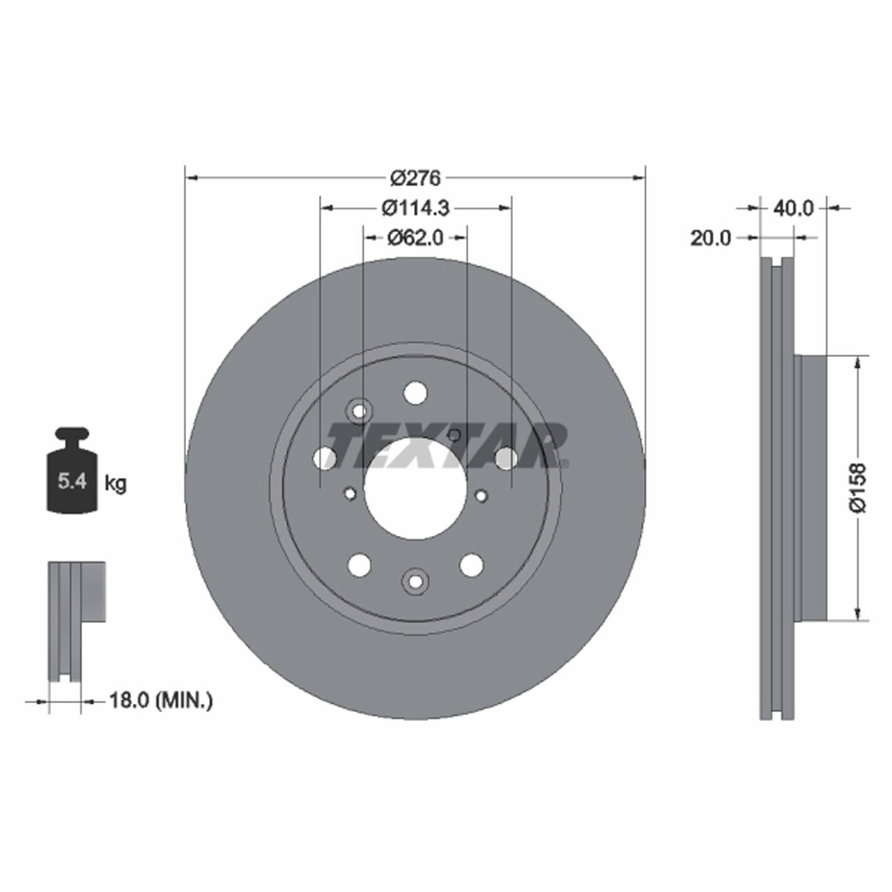 TEXTAR 92204703 Bremsscheiben Satz SUZUKI Swift 3 (MZ, EZ) mit mit Sportpaket vorne