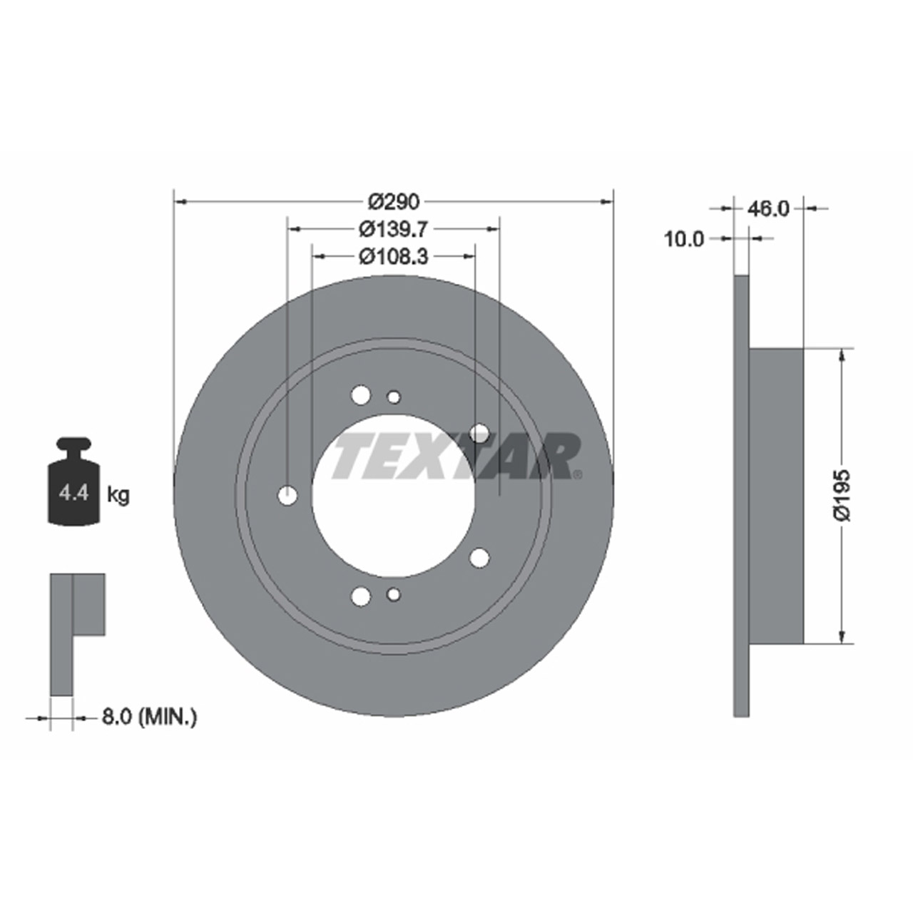 TEXTAR Bremsen Set Bremsscheiben + Bremsbeläge SUZUKI Jimny (SN) ab 2005 vorne