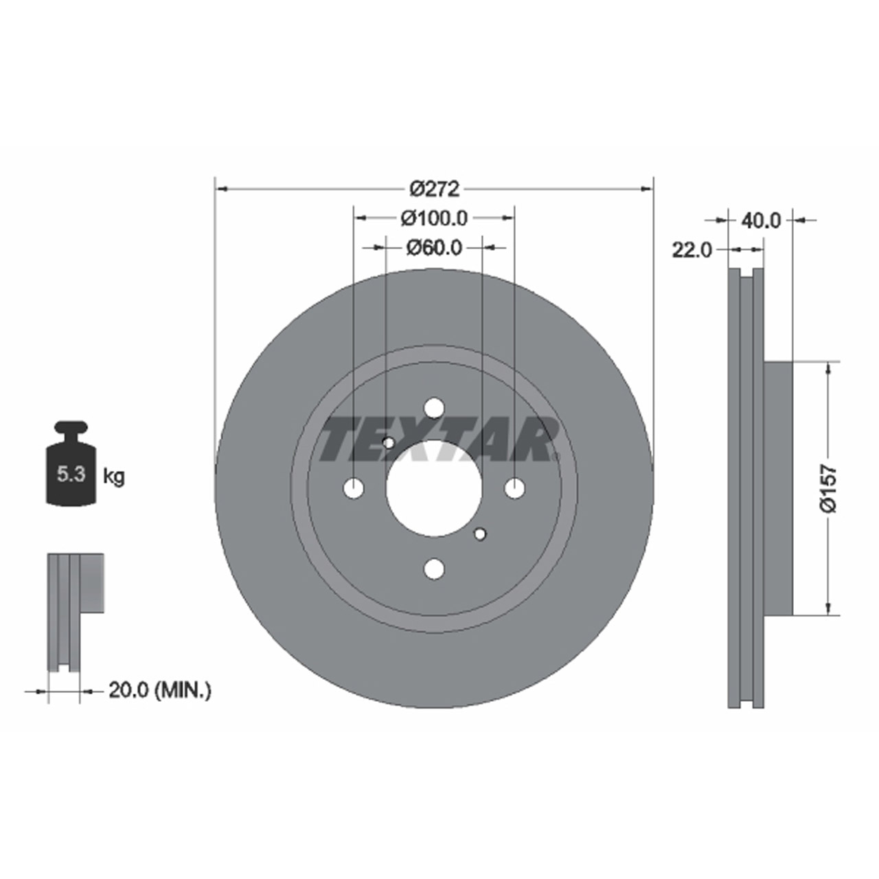 TEXTAR 92255303 Bremsscheiben Satz SUZUKI Swift 4 (FZ, NZ) 1.2 4x4 90/94 PS vorne