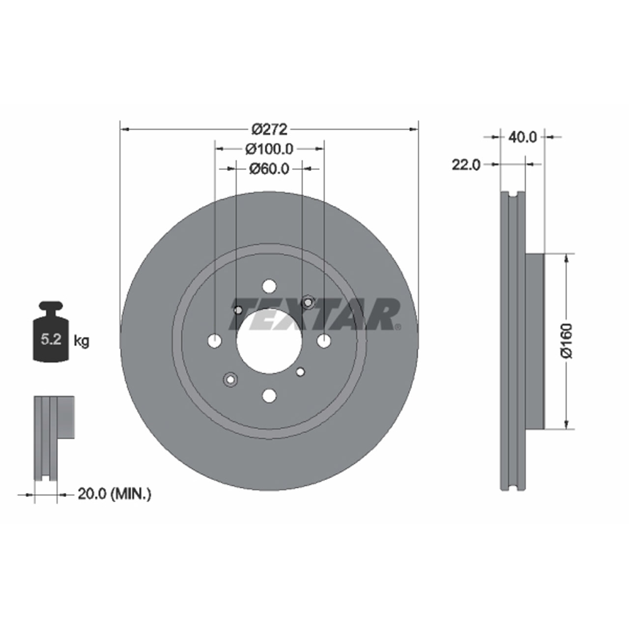 TEXTAR 92278203 Bremsscheiben Satz SUZUKI Swift 4 (FZ, NZ) 1.2 1.3 DDiS mit Tempomat vorne