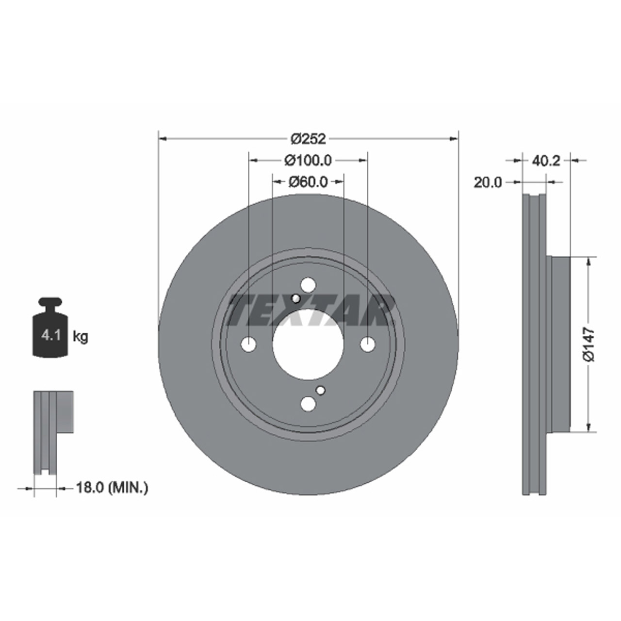 TEXTAR 92303703 Bremsscheiben Satz SUZUKI Baleno (FW, EW) Swift 5 (AZ) vorne