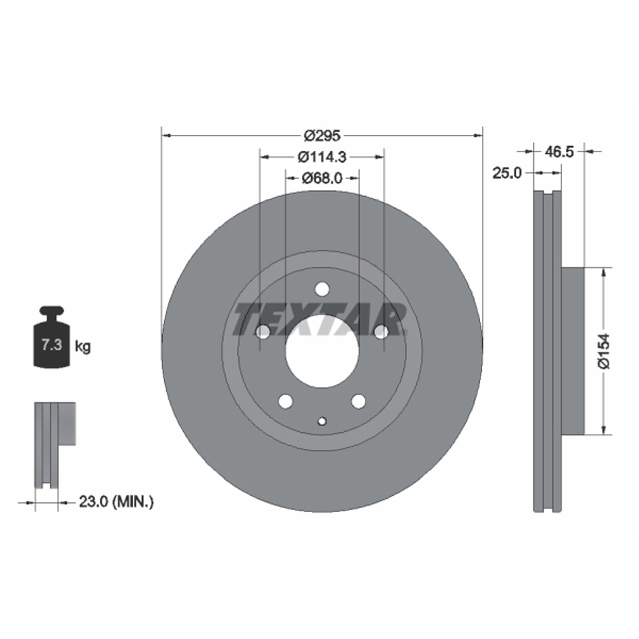 TEXTAR 92326203 Bremsscheiben Satz MAZDA 3 (BP) CX-30 (DM) 1.8/2.0 SKYACTIV vorne