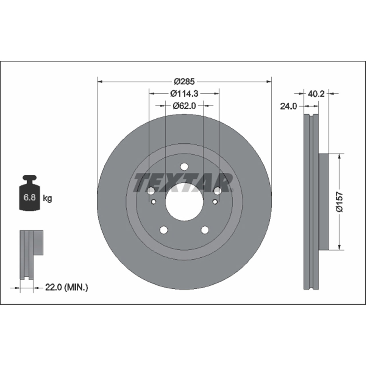 TEXTAR 92337303 Bremsscheiben Satz SUZUKI Swift 5 (AZ) 1.4 SPORT 129/140 PS vorne