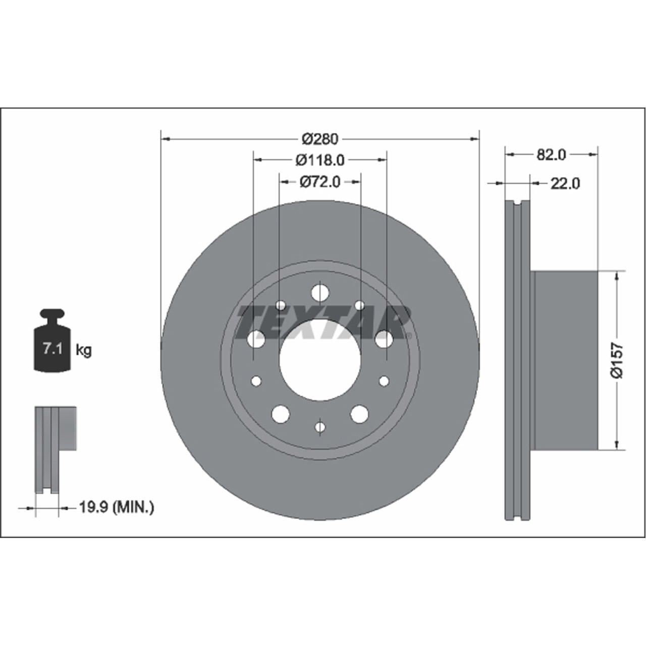 TEXTAR 92344903 Bremsscheiben Satz FIAT Ducato (250_) ohne Tempomat hinten