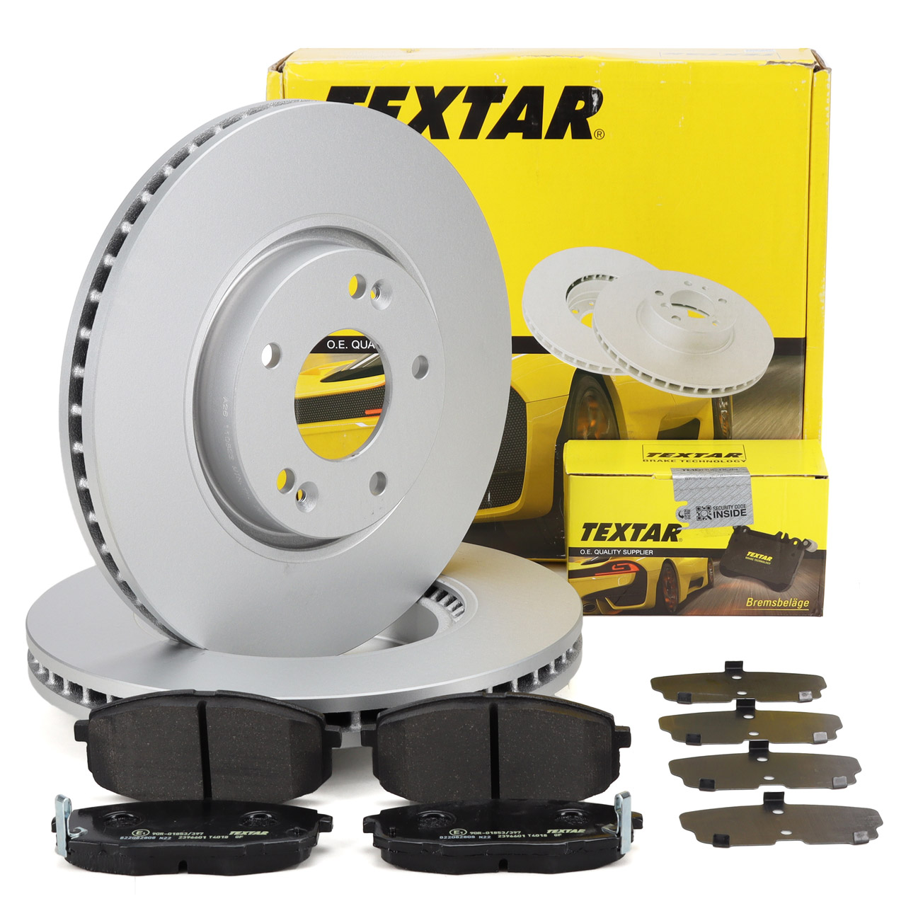 TEXTAR Bremsen Set Bremsscheiben + Bremsbeläge HYUNDAI i30 (FD) 16 Zoll vorne