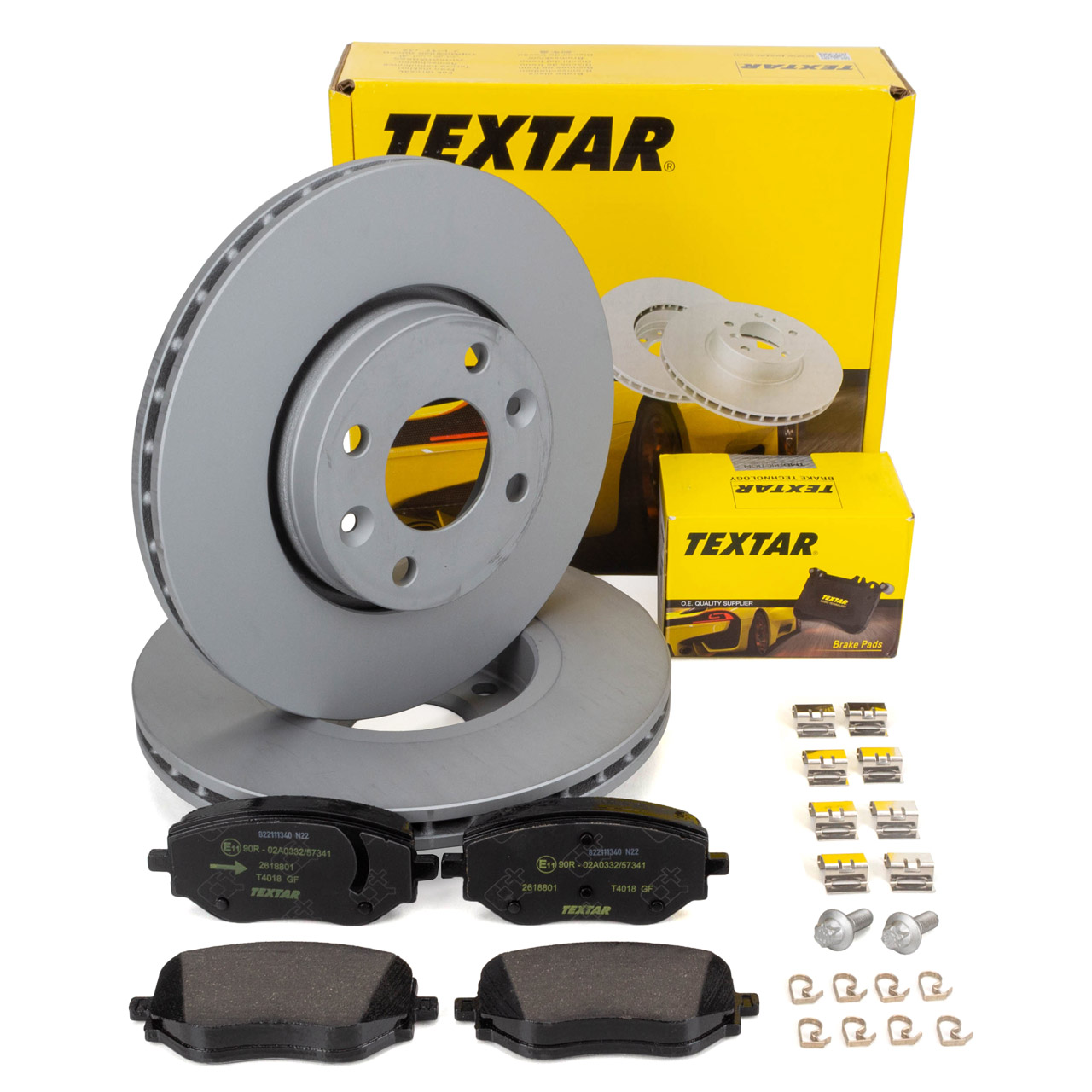 TEXTAR Bremsscheiben + Bremsbeläge RENAULT CLIO 5 16/17 Zoll NISSAN Micra 5 (K14) vorne