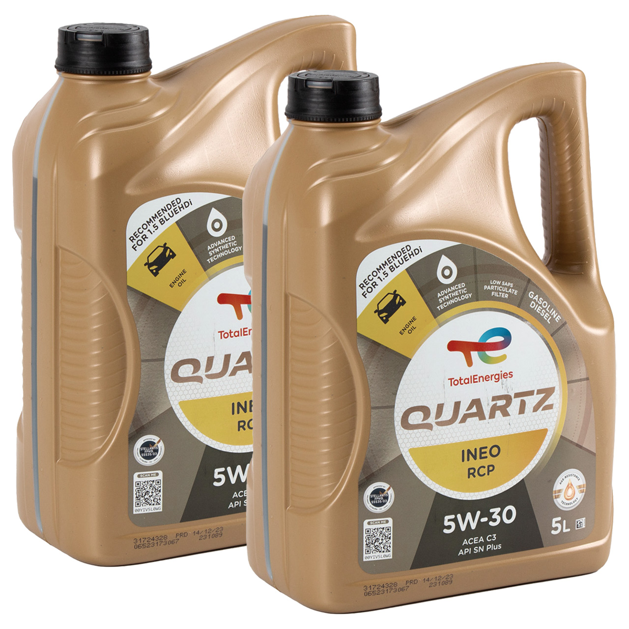 10L 10 Liter TOTAL QUARTZ INEA RCP 5W-30 Motoröl Stellantis FPW9.55535/03 PSA B71 2290