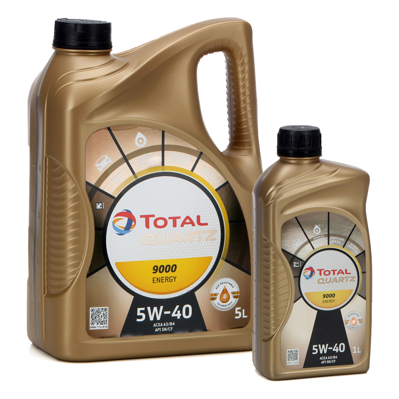 6 L 6 Liter TOTAL QUARTZ 9000 ENERGY 5W-40 Motoröl Öl MB 229.5 VW 502/505.00