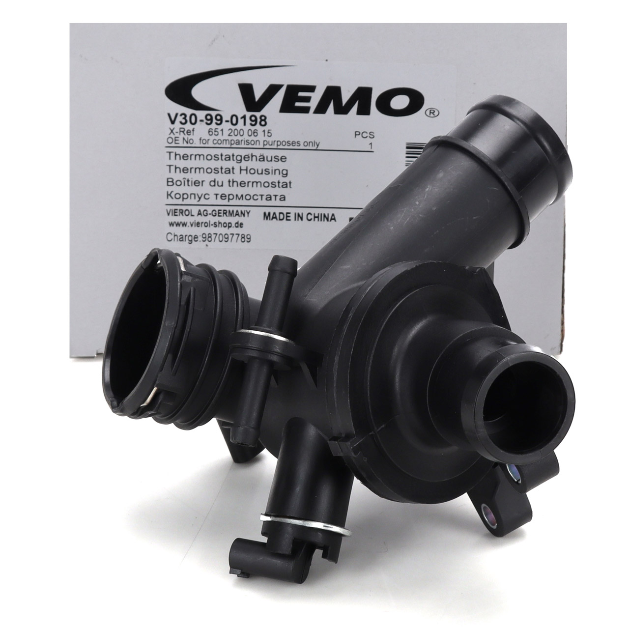 VEMO V30-99-0198 Thermostatgehäuse + Sensor MERCEDES W204 W212 W166 X204 W639 W447 OM651