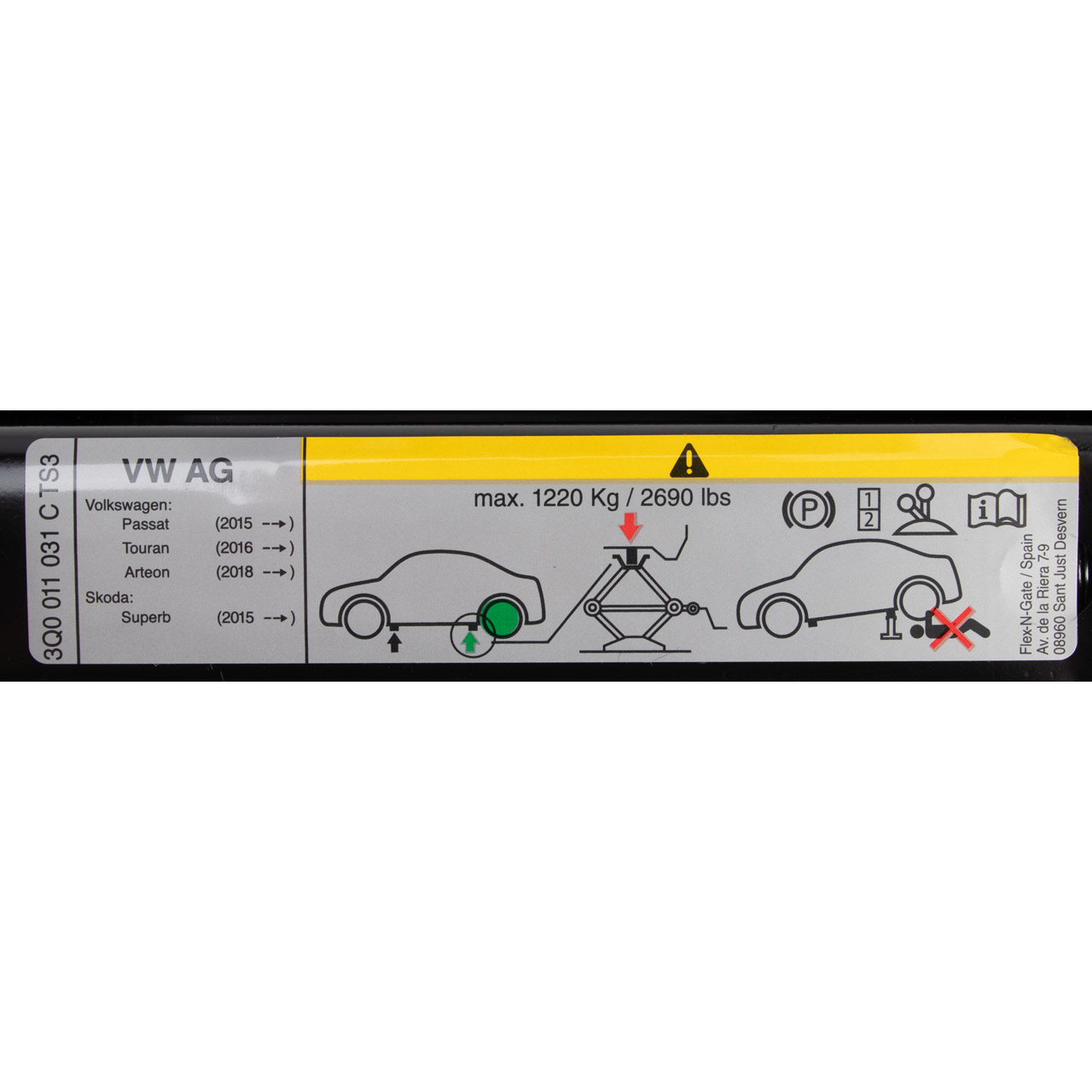 Wagenheber Scherenwagenheber Lift Satz mit Handkurbel für VW bis 1220 Kg 3Q0011031C