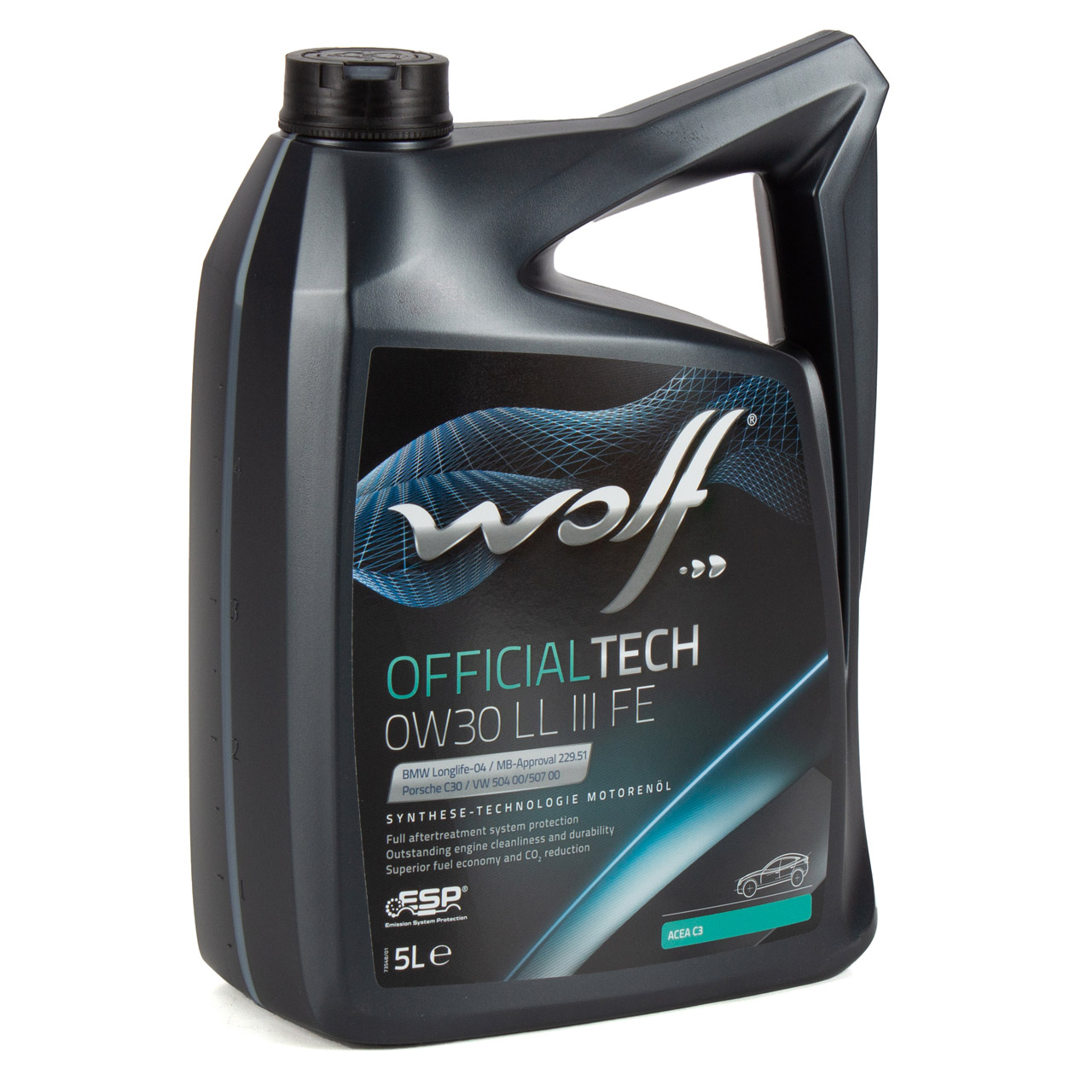 5L 5 Liter WOLF OFFICIALTECH 0W30 LL III FE Motoröl Öl BMW LL-04 MB 229.51 VW 504/507.00