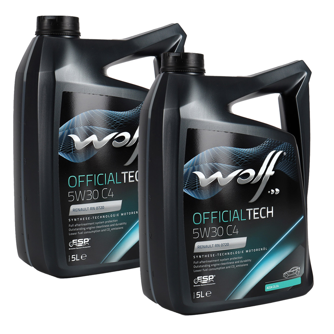 10L 10 Liter WOLF OFFICIALTECH 5W30 C4 Motoöl Öl MB 229.51 RENAULT RN0720 FIAT 9.55535-S4