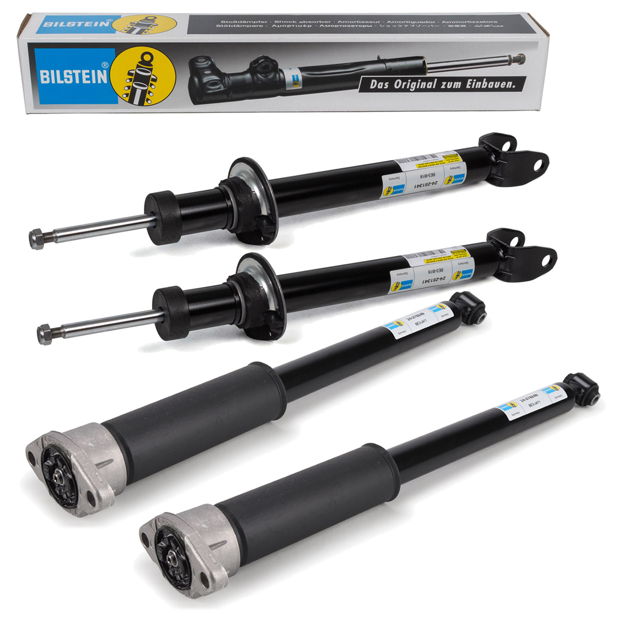 4x BILSTEIN B4 Stoßdämpfer MERCEDES W205 S205 C205 A205 mit Sportfahrwerk vorne + hinten