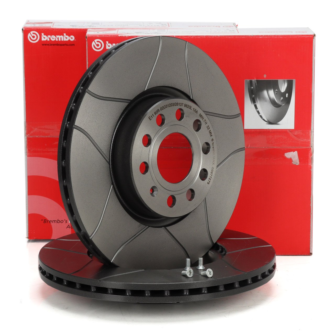 Brembo MAX LINE Bremsscheiben Satz AUDI A3 8P 8V Q3 VW Golf 5 6 7 Passat B6 B7 B8 vorne