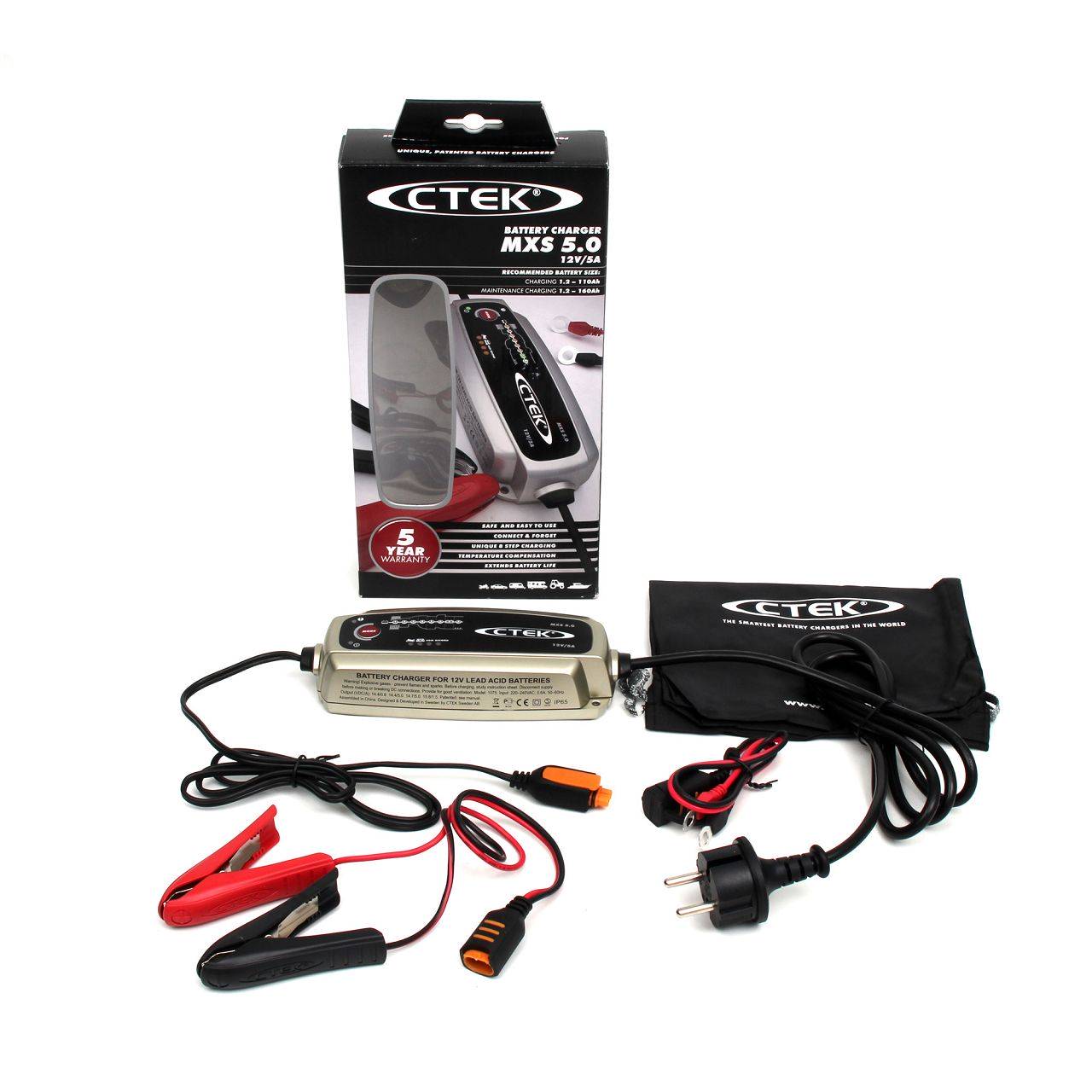 Chargeur de Batteries Ctek MXS 5.0 (12V, 5A) Version CH