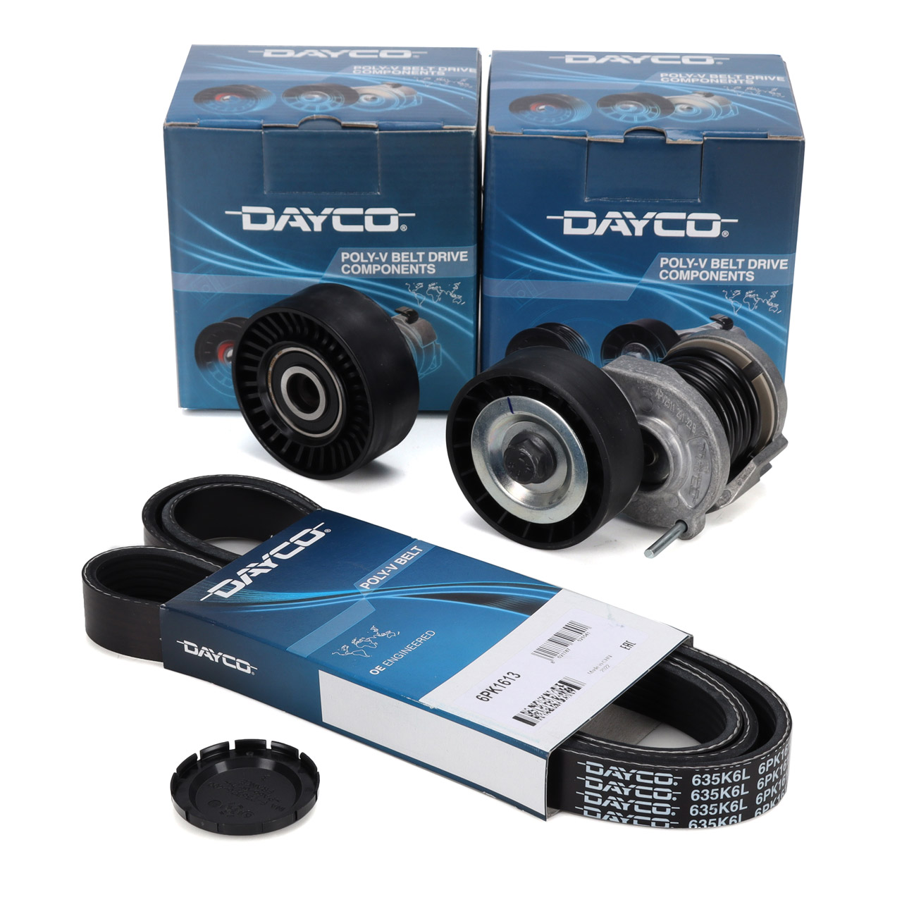 DAYCO Keilrippenriemen + Spanner + Rolle AUDI A4 B6 B7 A6 C6 VW Crafter 1.9 TDI 2.0 TDI